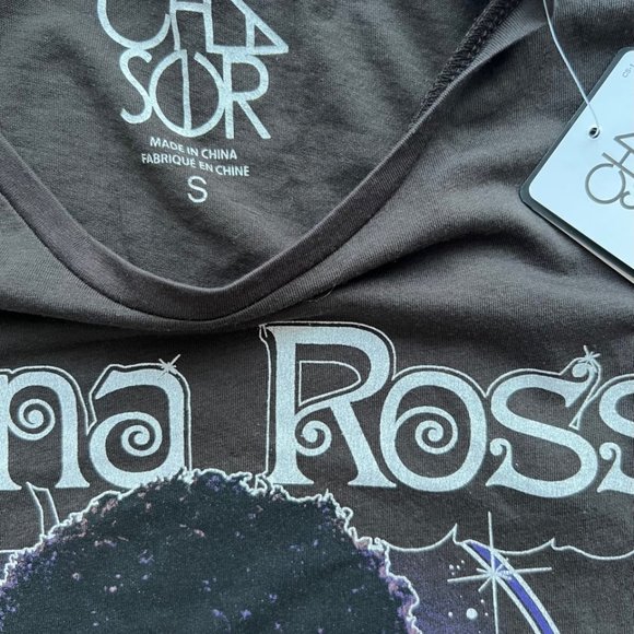 CHASER CW6296 Diana Ross Crystal Ball Vintage Jersey Tee Union Black ( S ) - Picture 3 of 3